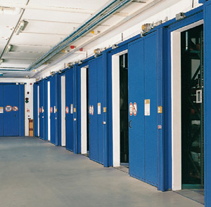 single and double sliding fire door units